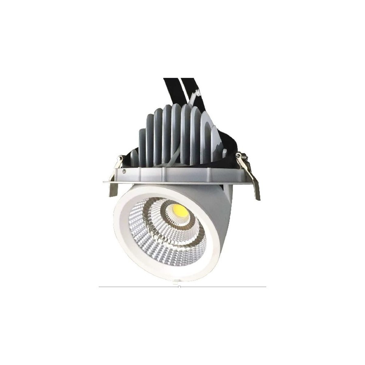 LEDlife 30W Downlight - Justerbar vinkel, 3100lm, Hul: Ø15,5 cm, Mål: Ø16,5 cm, 230V - Dæmpbar : DALI dæmpbar, Kulør : Varm, Spredning : 60°