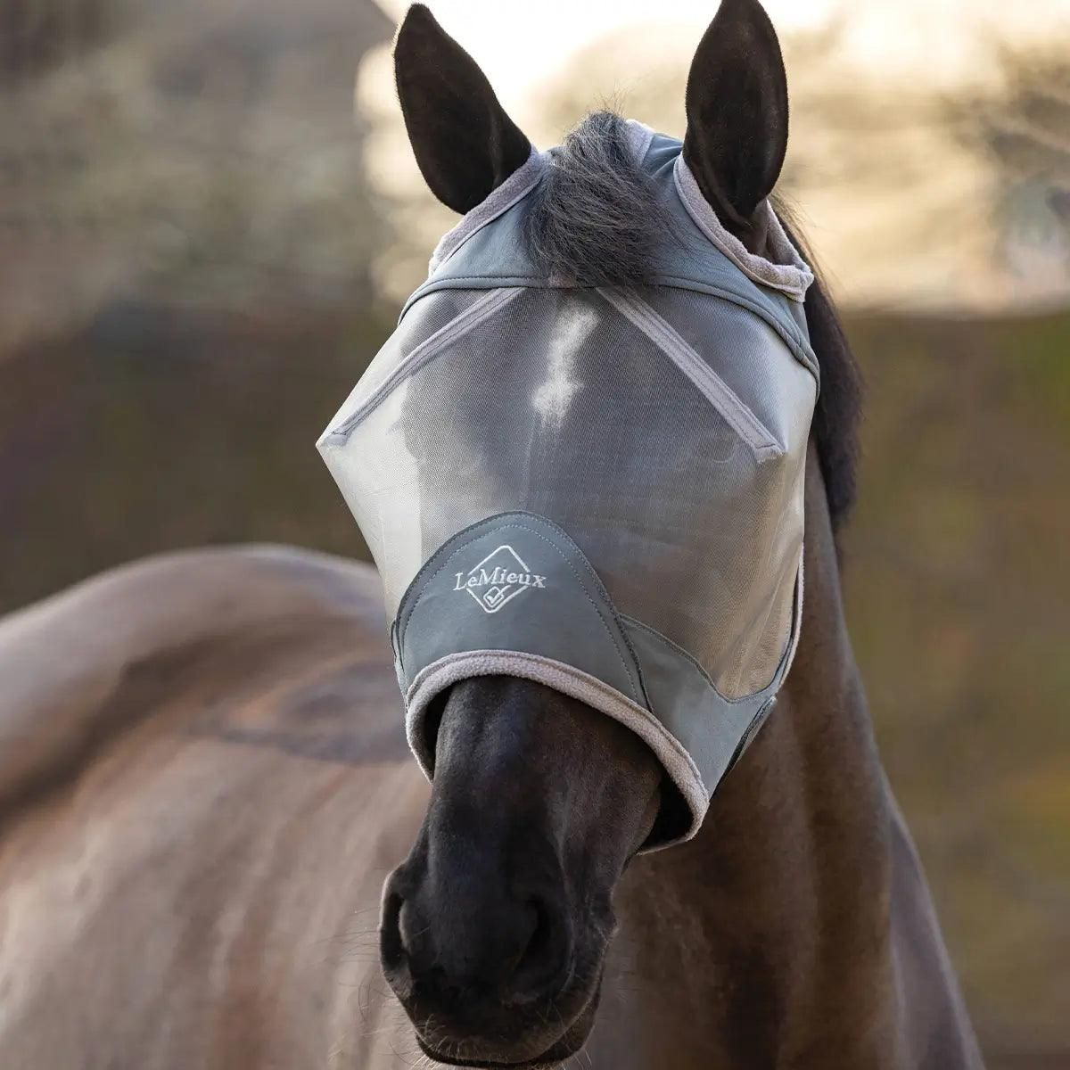 LeMieux Fluemaske Grå - ArmourShield Pro Standard Fly Mask