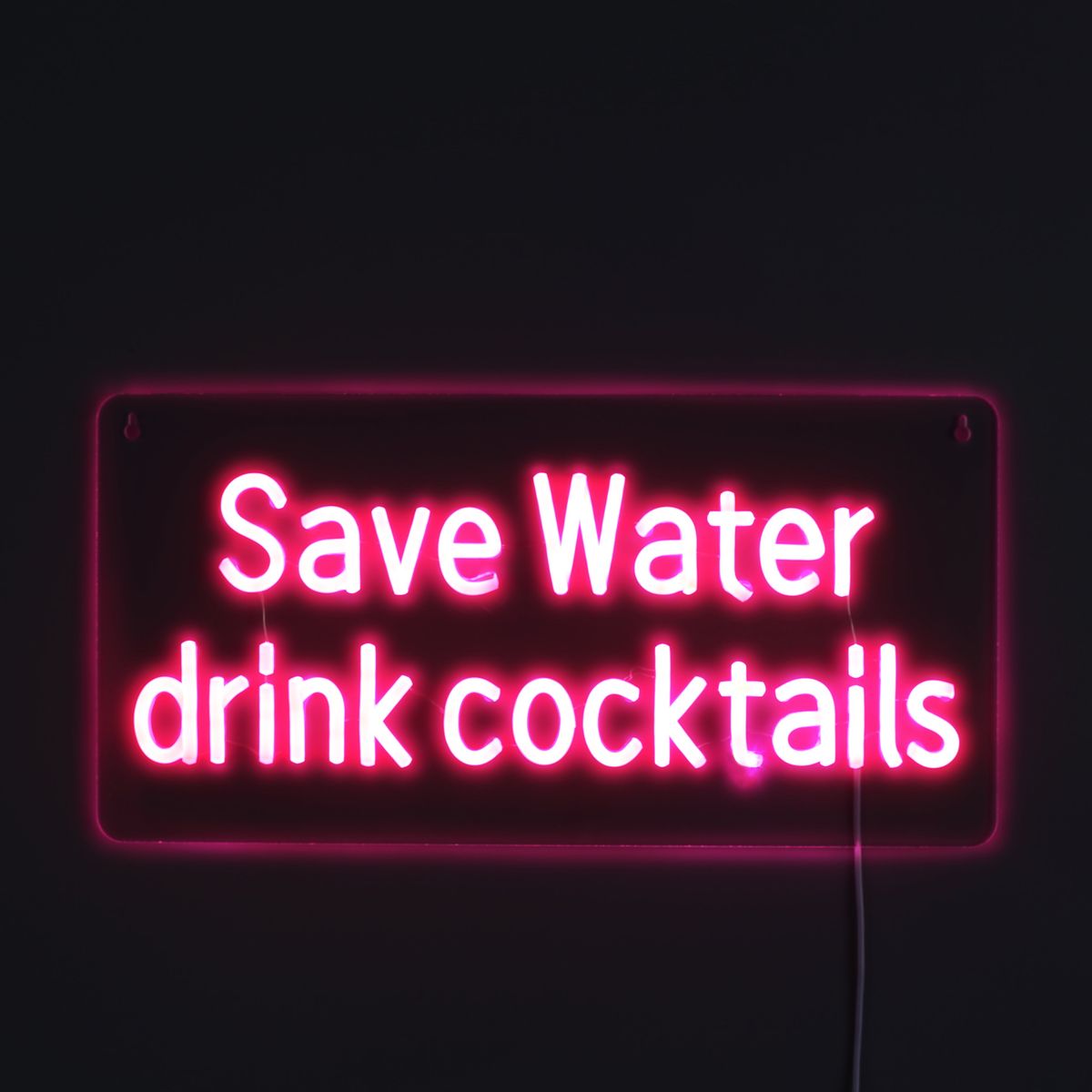 Lightish Save Water Drink Cocktails Neon Væglampe