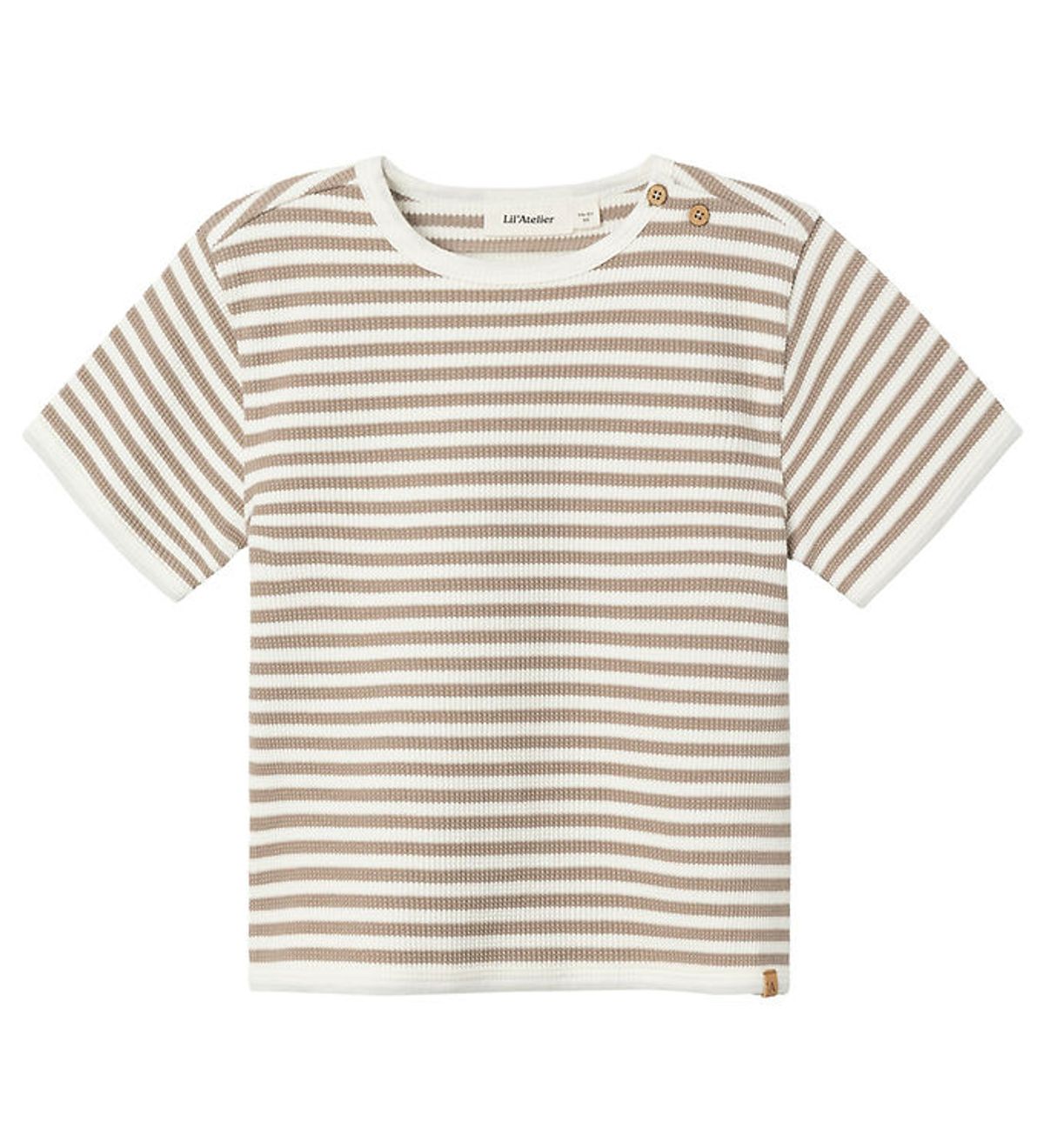 Lil' Atelier T-shirt - NmmJonas - Mocha Meringue m. Struktur