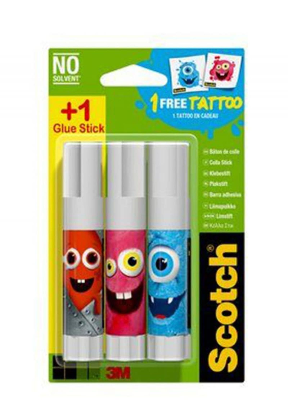 Limstift SCOTCH® Monsters Edition, papir, 8g,.