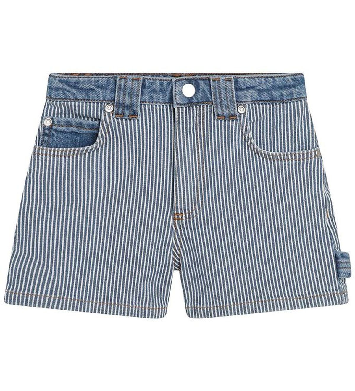 Little Marc Jacobs Denimshorts - Blå/Hvidstribet m. Pink