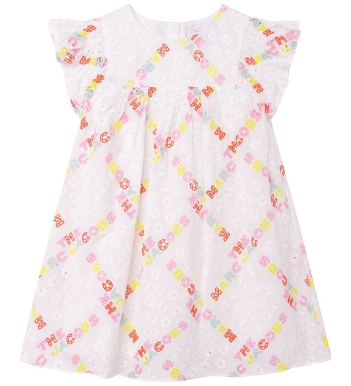 Little Marc Jacobs Kjole - The Babydoll Dress - Hawaii - Hvid/Pa