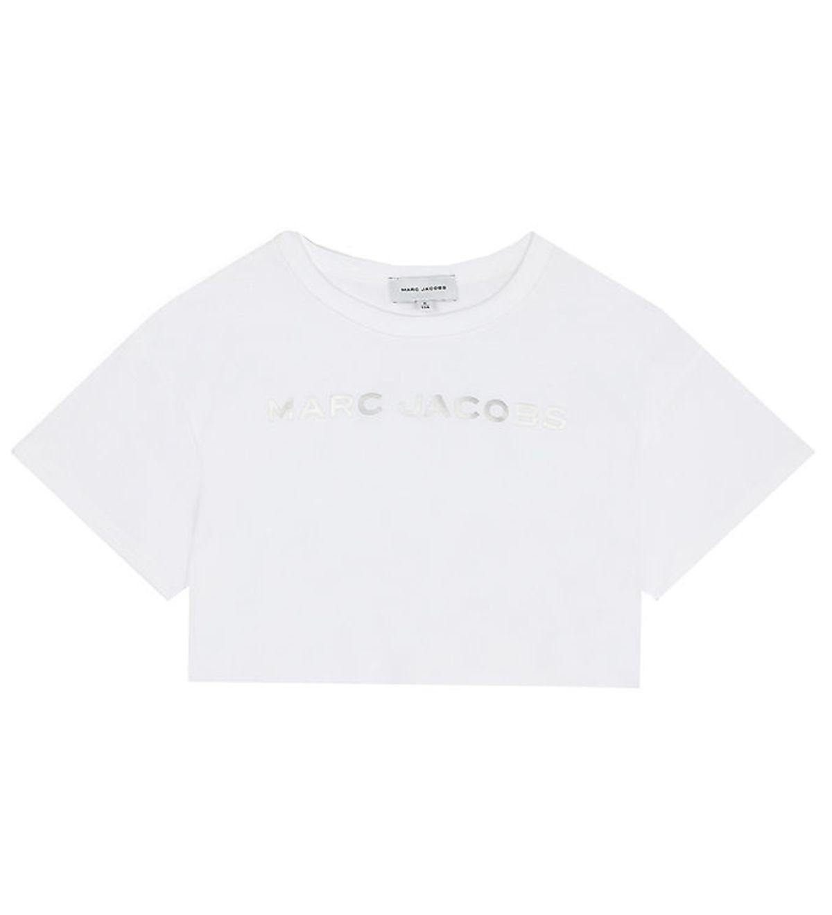 Little Marc Jacobs T-shirt - Cropped - Hvid m. Sølv