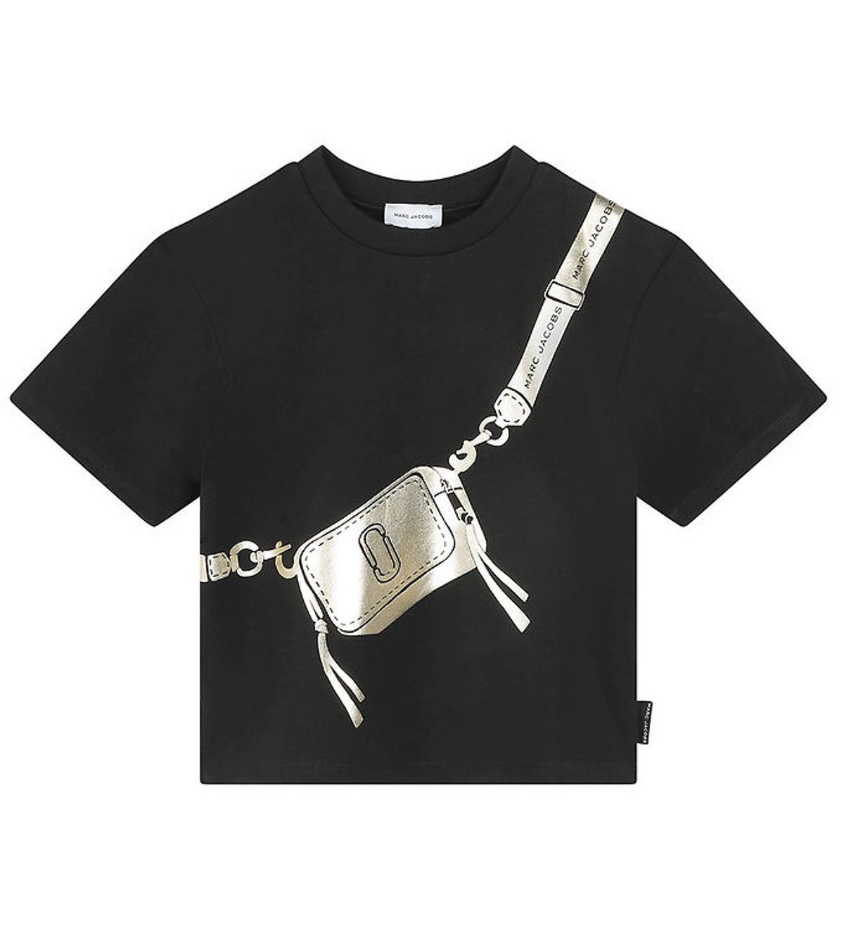 Little Marc Jacobs T-shirt - Sort/Guld m. Taske