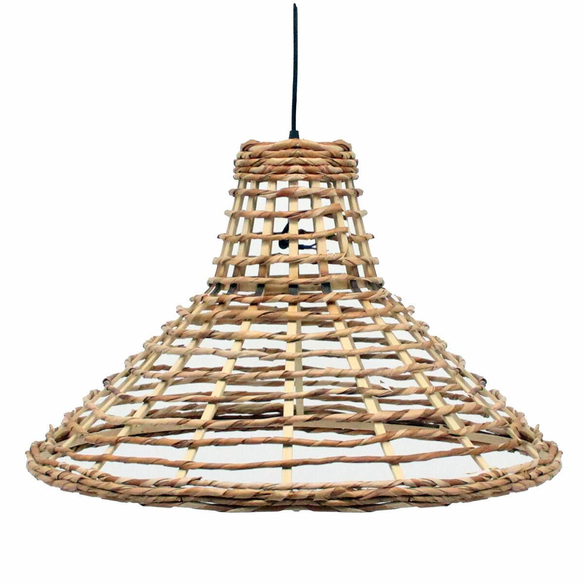 Loftslampe 56 x 56 x 34 cm Brun Rattan 50 W