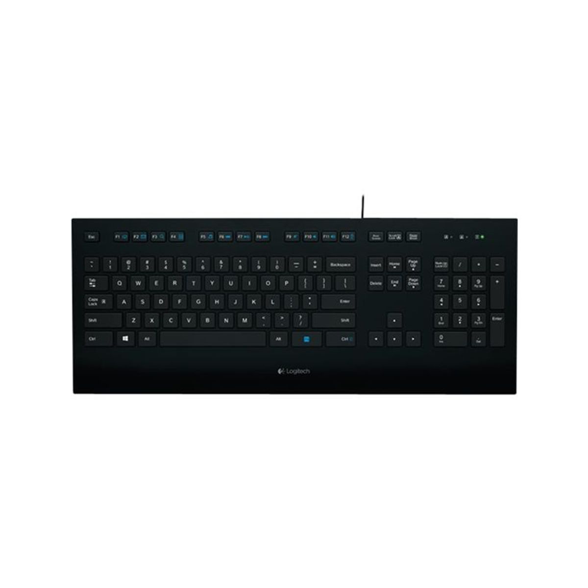 Logitech Corded K280e Tastatur Kabling Nordisk Tastatur