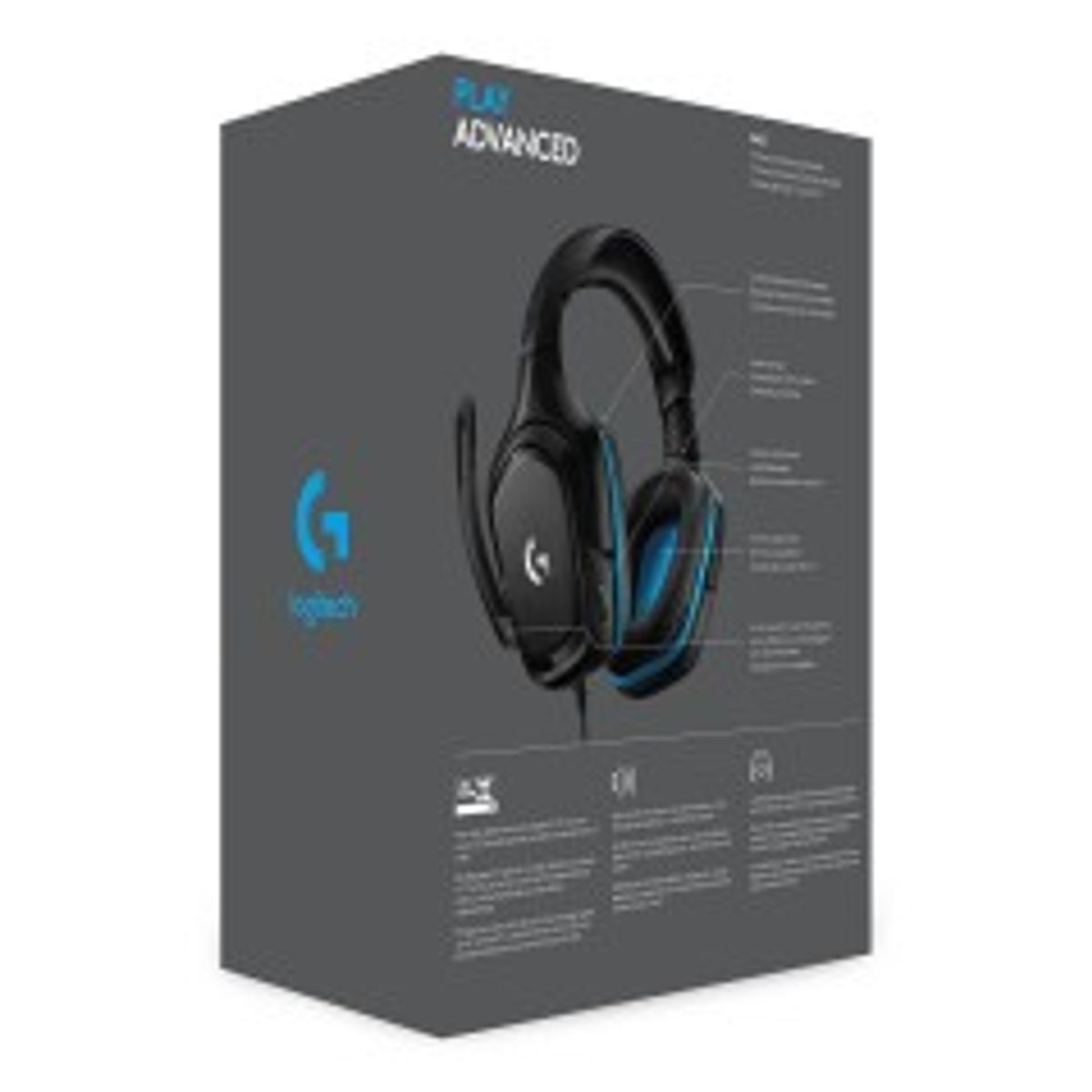 Logitech Gaming Headset G432 Kabling Headset Sort