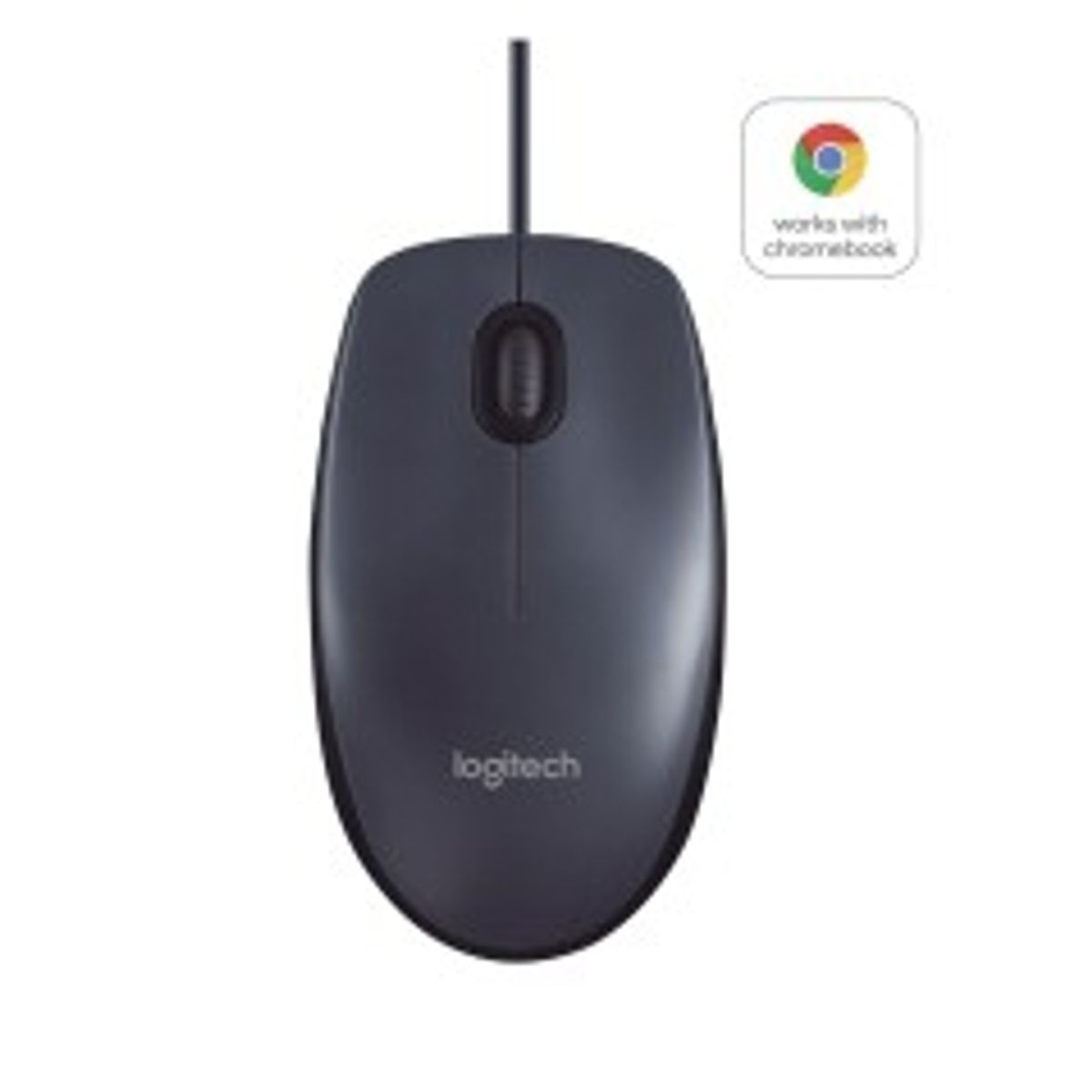 Logitech M100, Corded mouse,Black