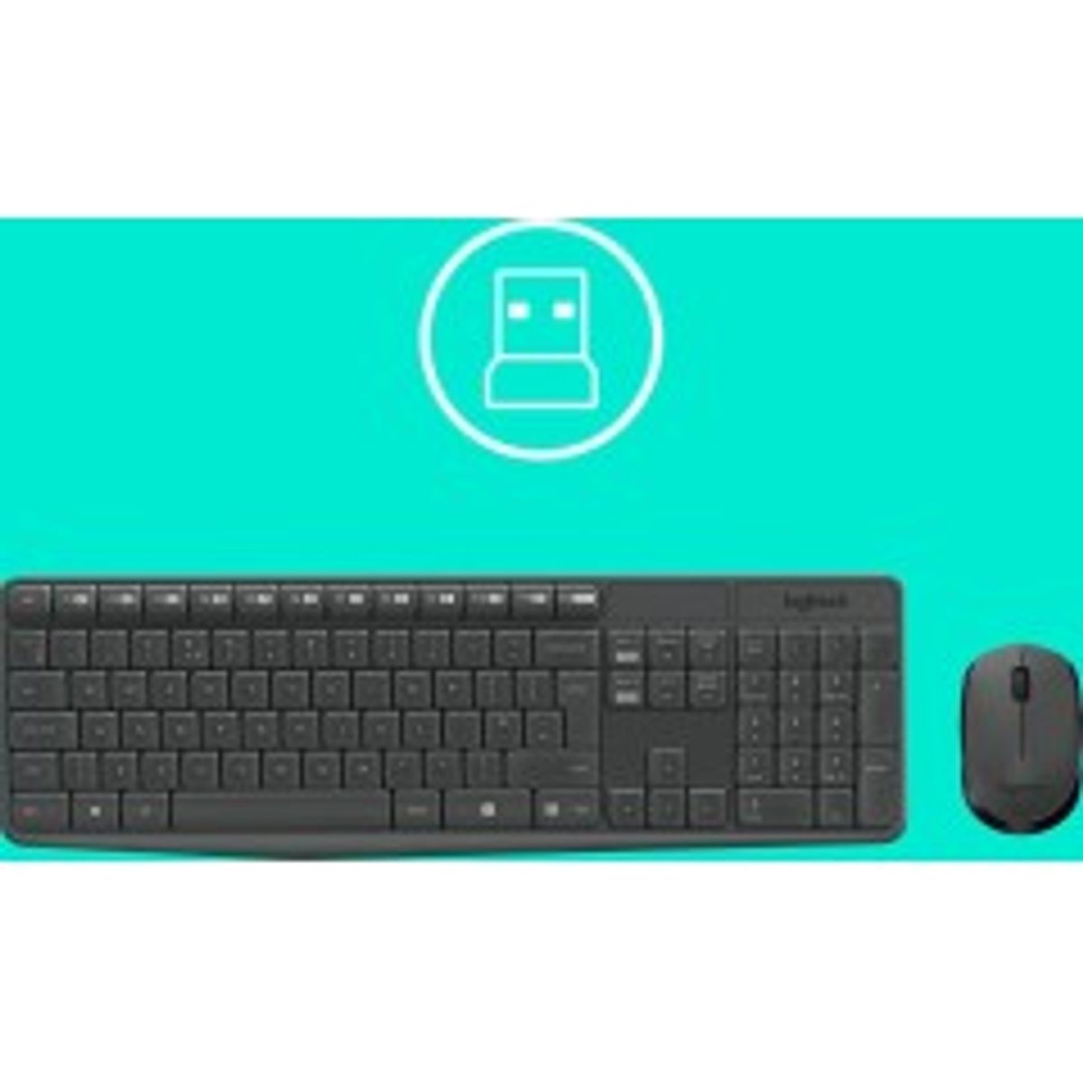 Logitech MK235 Tastatur og mus-sæt Trådløs US International