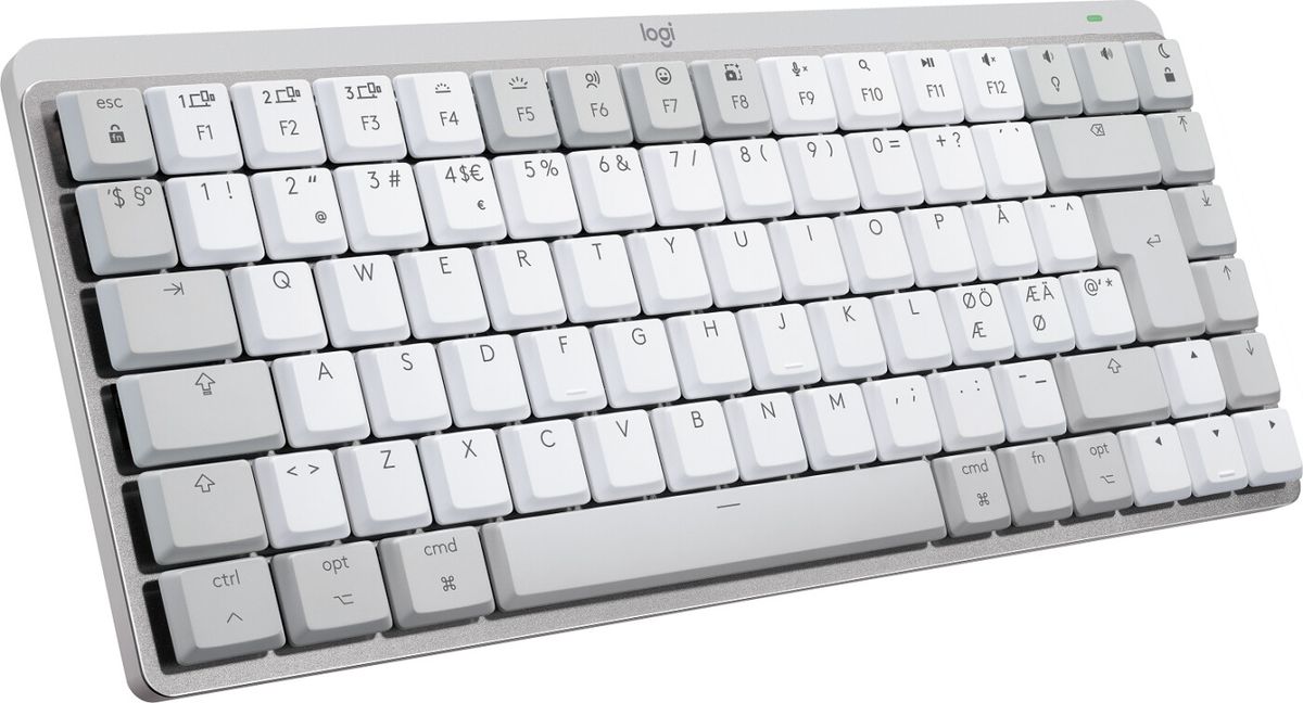 Logitech - Mx Mechanical Mini Trådløs Tastatur Til Mac - Pale Grey - Nordisk