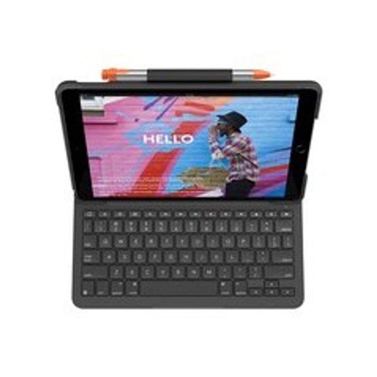 Logitech Slim Folio Tastatur og folio-kasse Saks Trådløs Pan Nordic