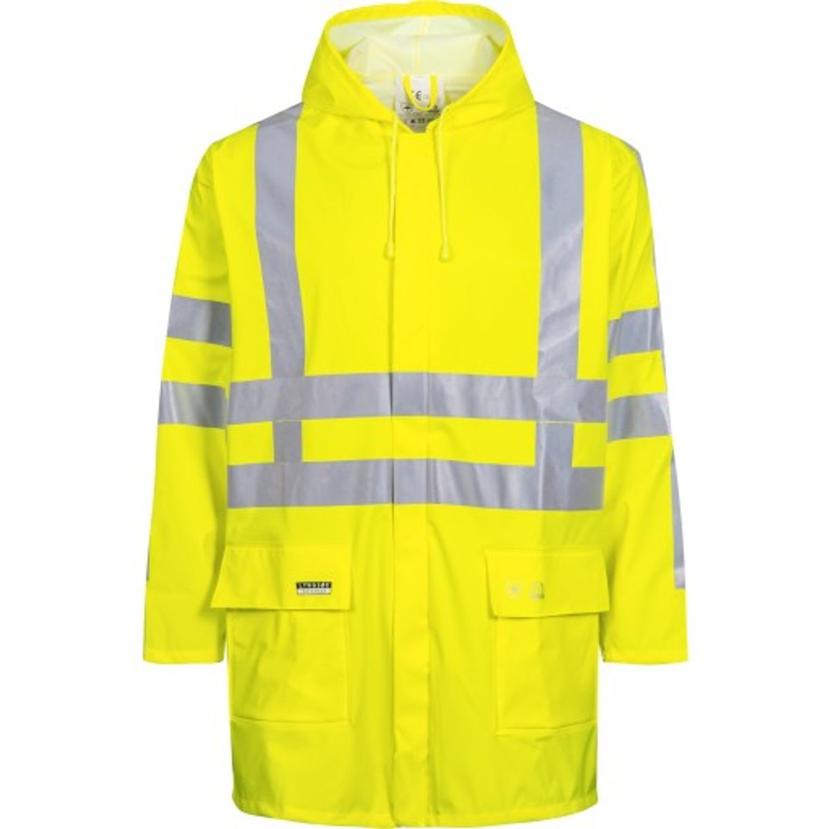 Lyngsøe PU regnjakke, High-Vis gul, klasse 3, str. 5XL