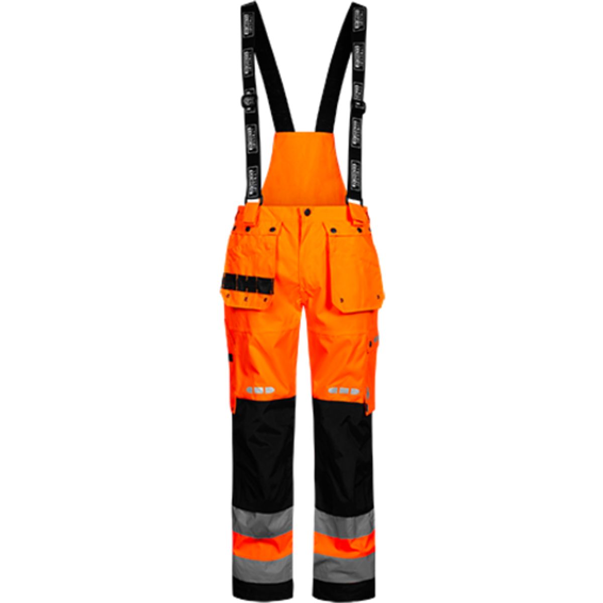 Lyngsøe åndbar, slidstærk regnbuks FOX9083 kl.2, orange/sort, XS