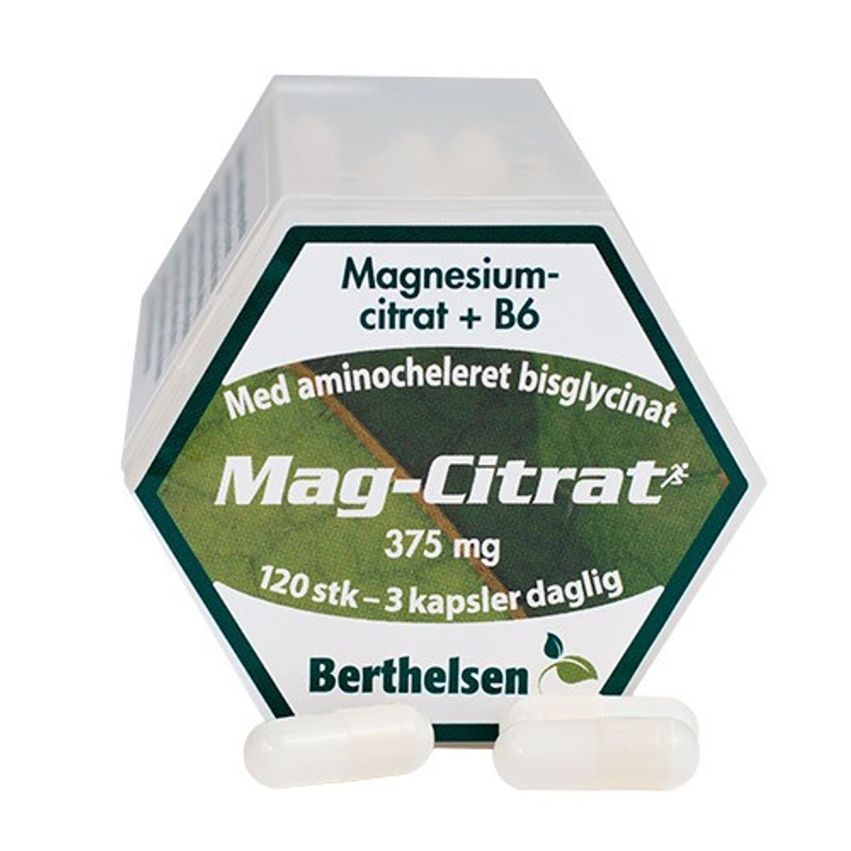 Mag-Citrat - 120 kapsler - Berthelsen