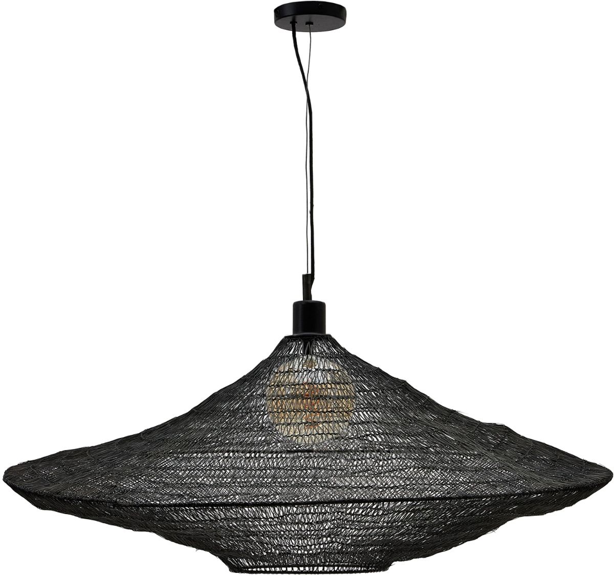 Makai, Pendel lampe, sort, H42,5x87x87 cm, tråd