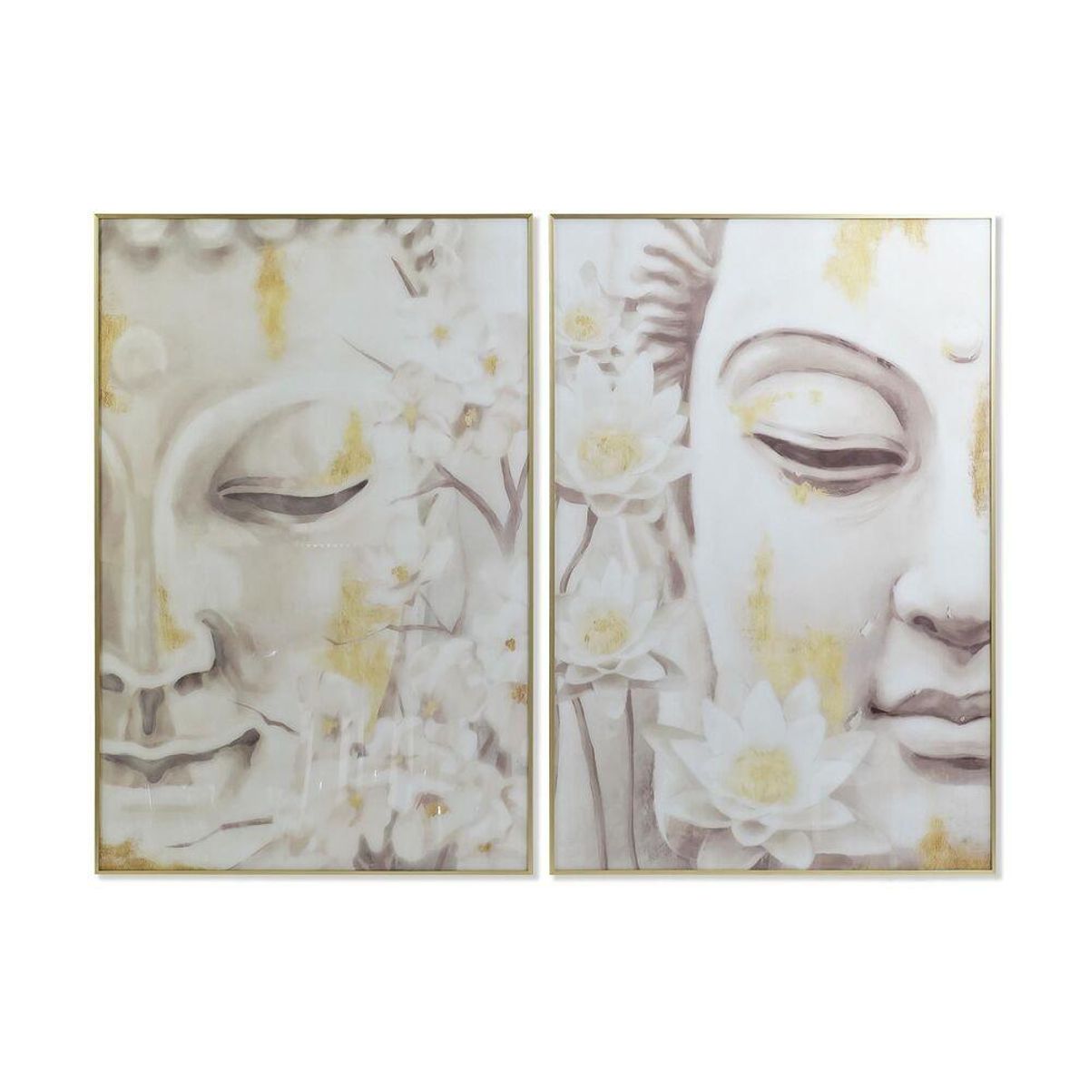 Maleri Buddha 80 x 4 x 120 cm Orientalsk (2 enheder)