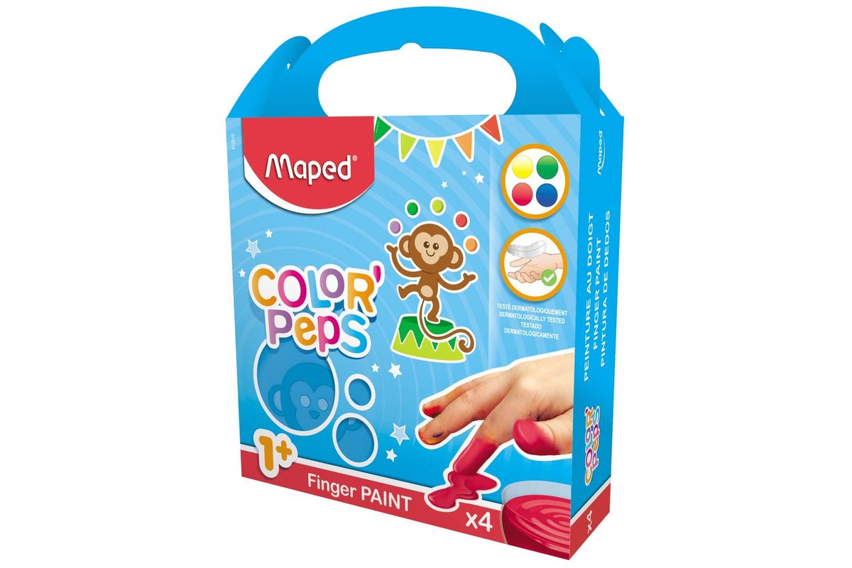 Maped - Fingermaling ColorPeps - 4 bøtter á 80 gr.