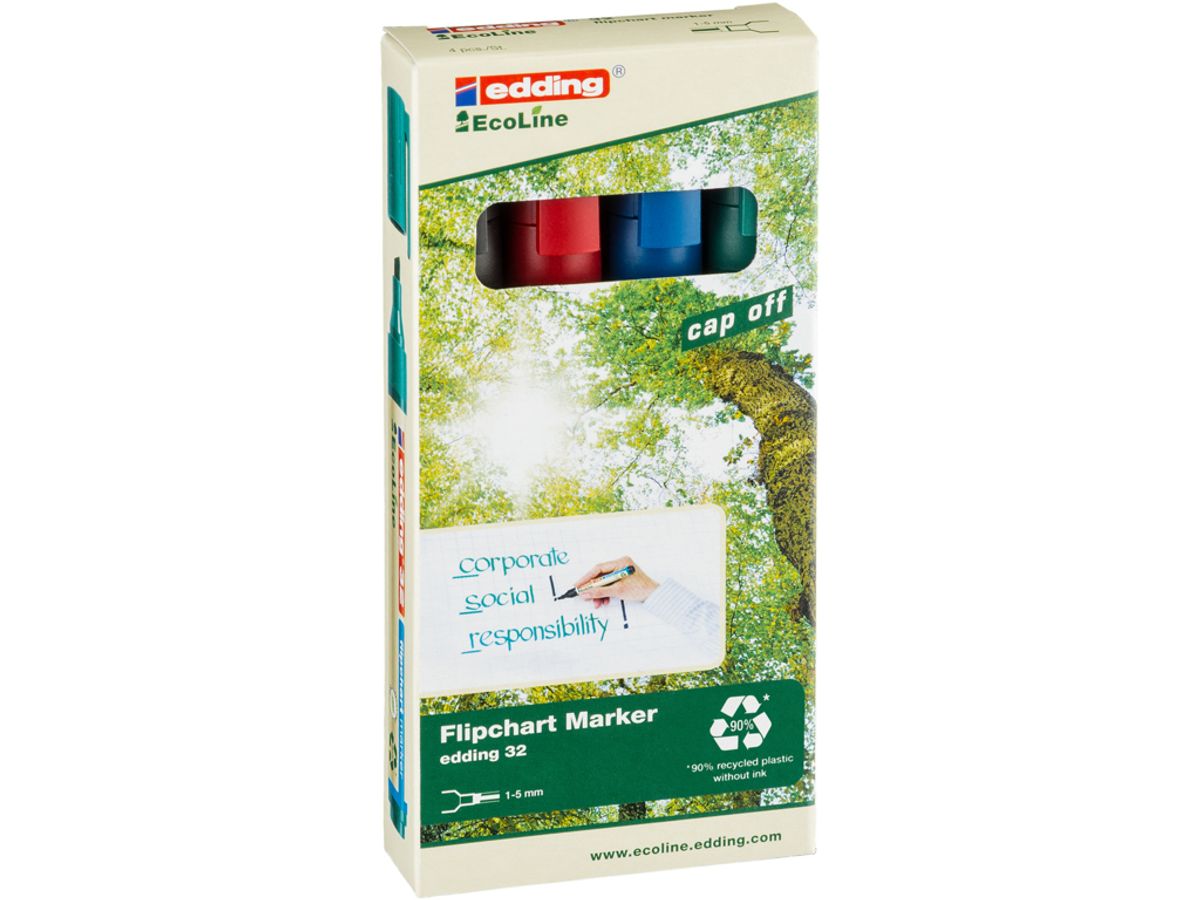 Marker Edding 31 Ecoline 4 ass Flipover