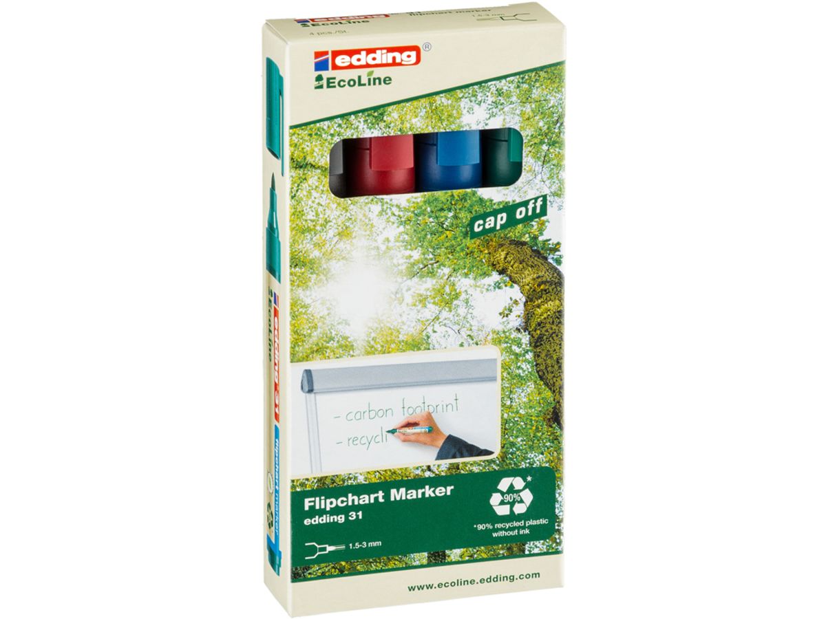 Marker Edding 31 Ecoline 4 ass Flipover