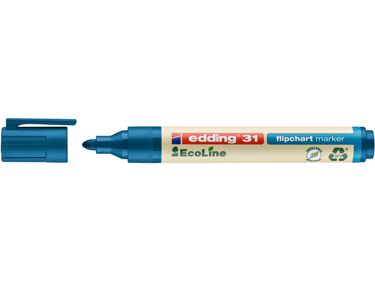 Marker Edding 31 Ecoline blå Flipover