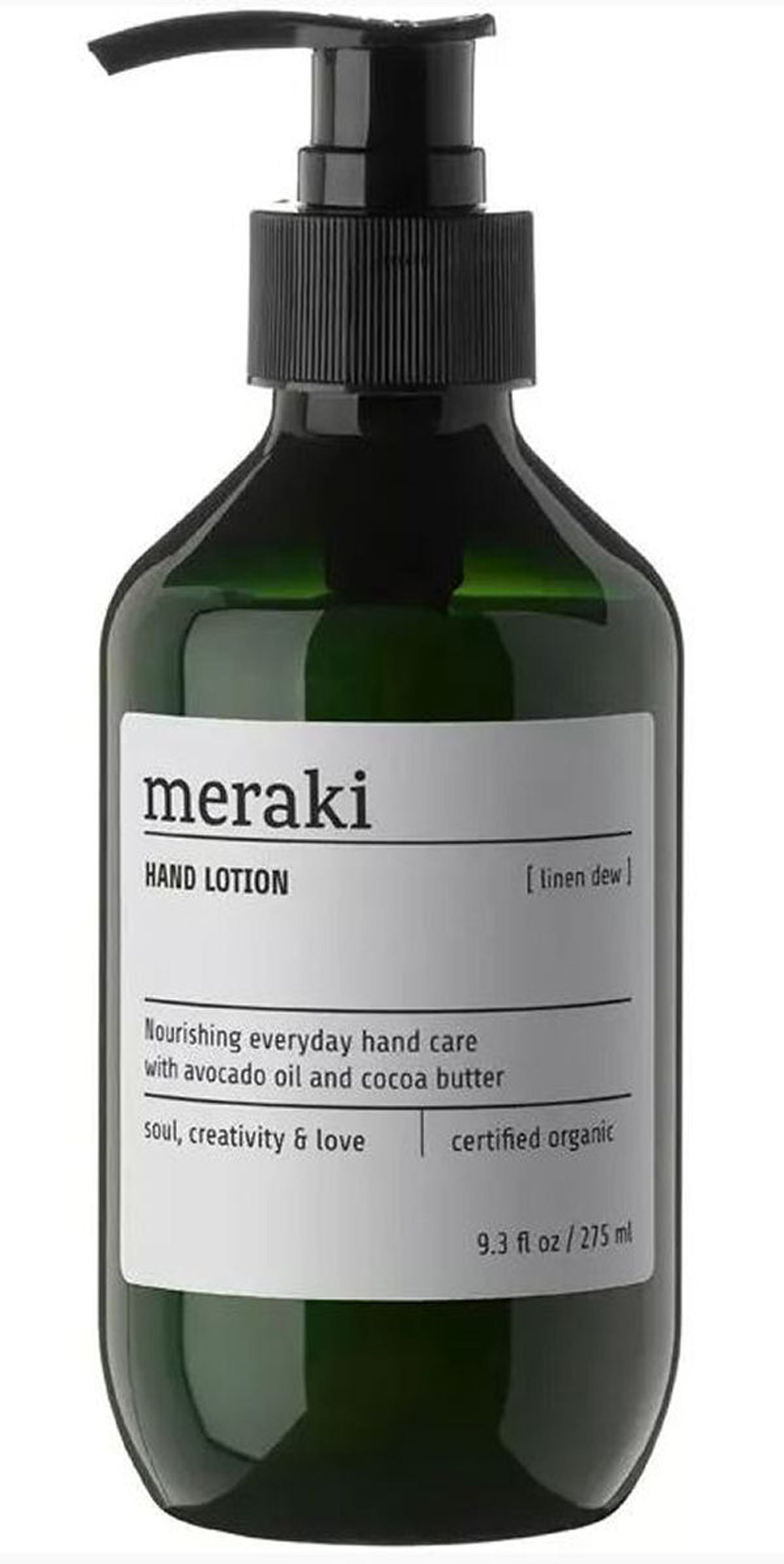 Meraki hand lotion linen dew with avocado oil and cocoa butter 275ml