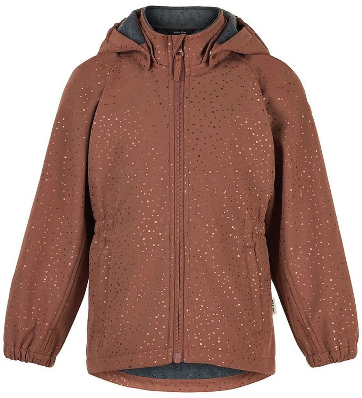 Mikk-Line Softshelljakke m. Fleece - Recycled - Russet m. Prikke