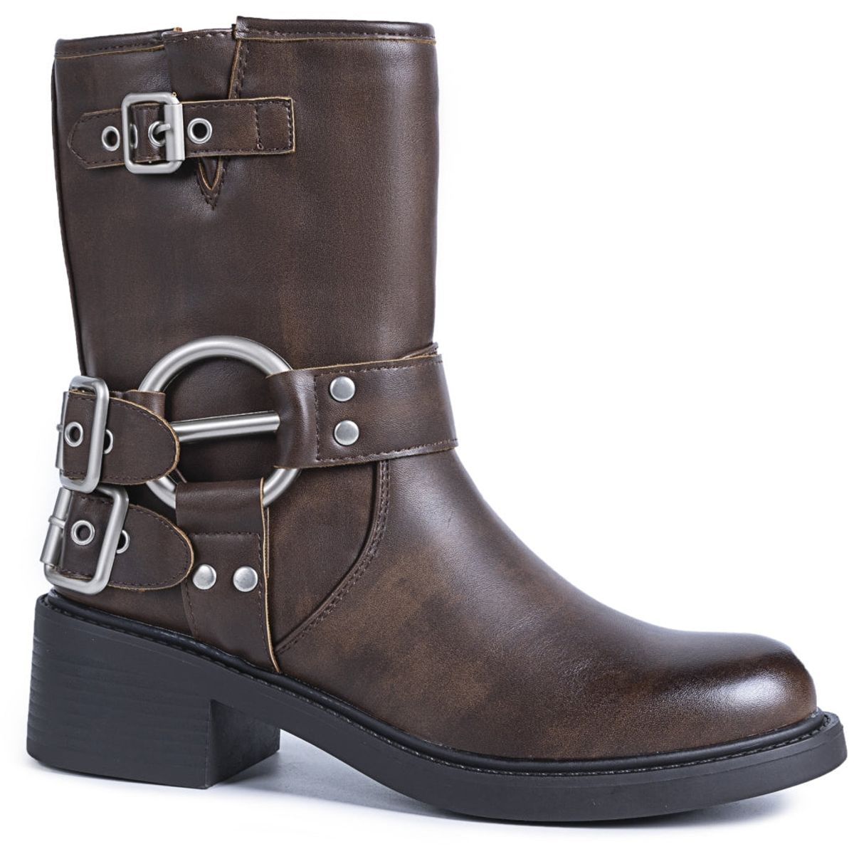 Milja Dame bikerstøvler 68242 - Brown