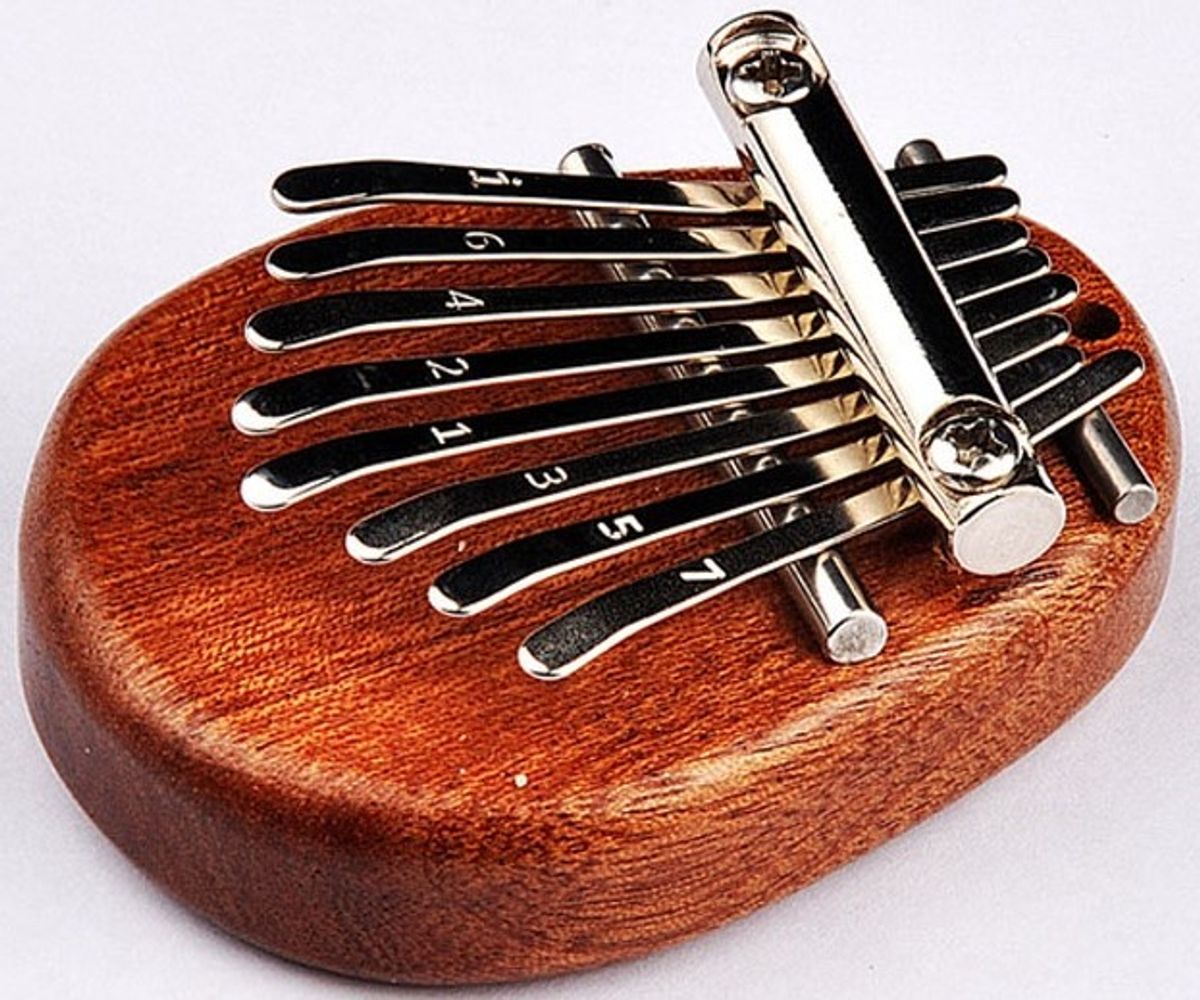 Mini Kalimba med 8 toner - Mahogni