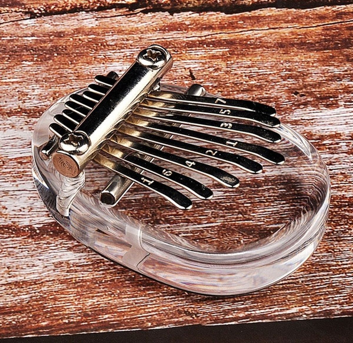 Mini Kalimba med 8 toner - Transparent