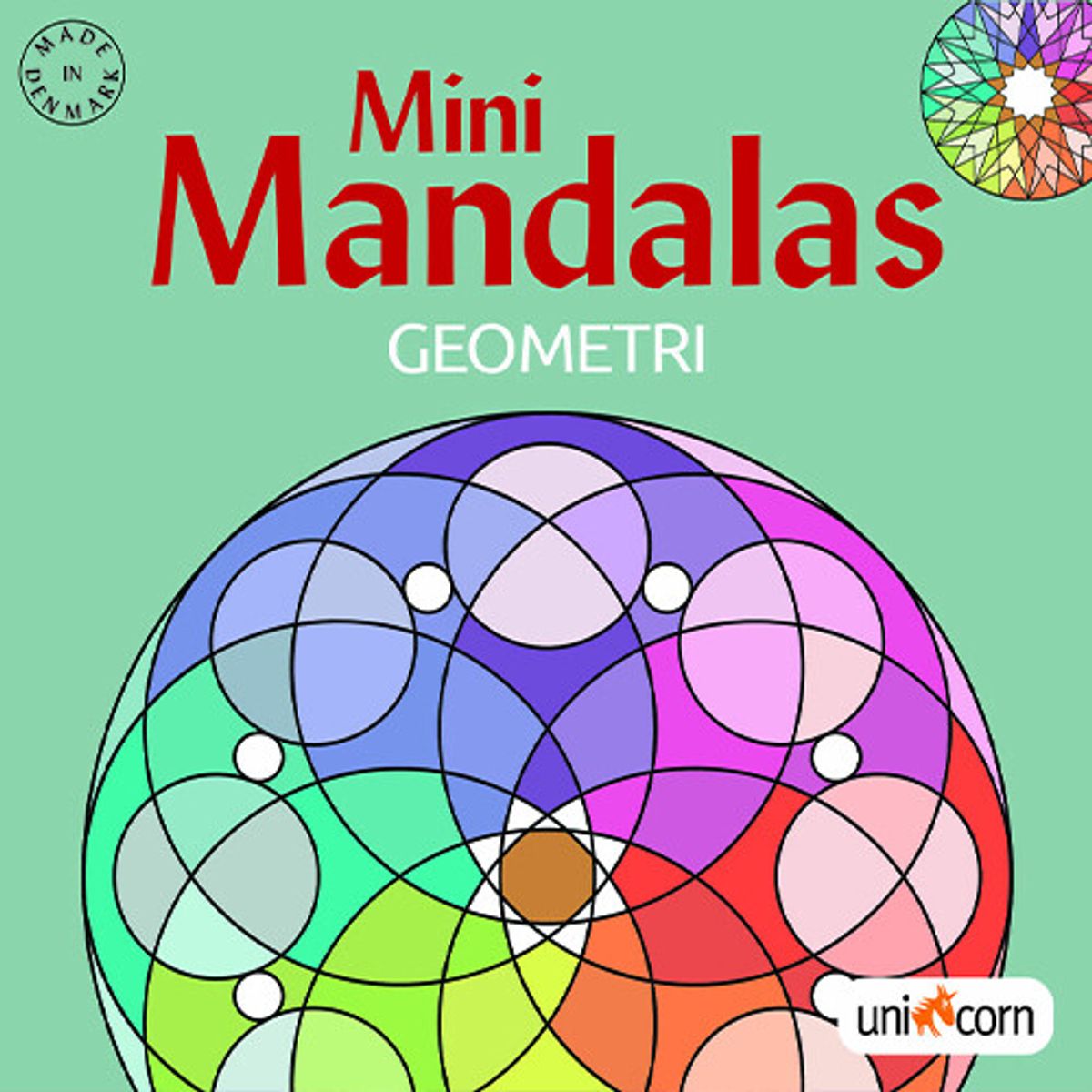 Mini Mandalas - Geometri - Unicorn - Bog