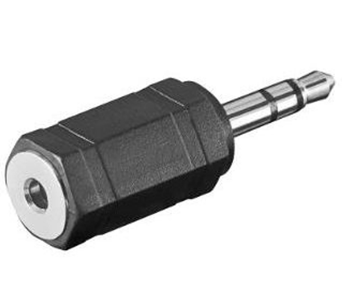 Minijack 3,5mm Han stereo til Microjack 2,5mm Hun stereo