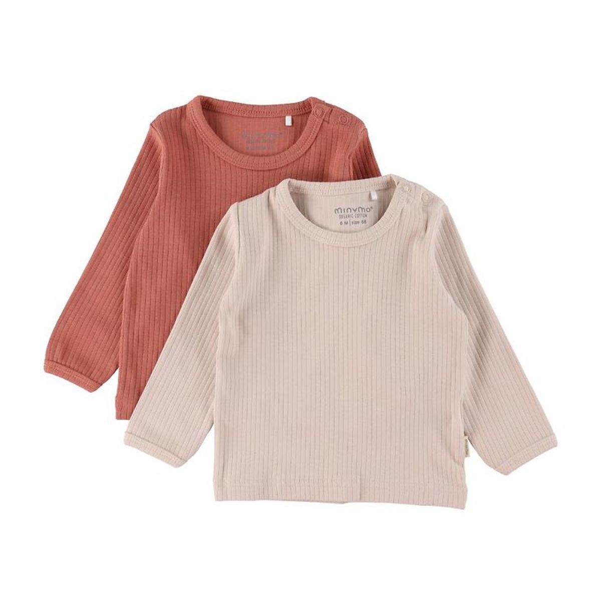 Minymo Bluse - Rib - 2-pak - Canyon Rose