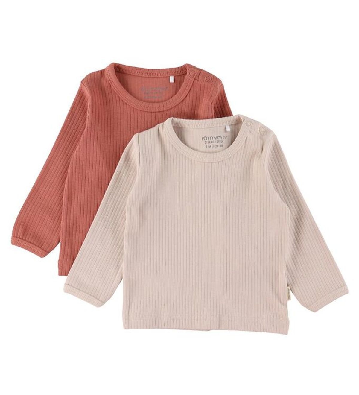 Minymo Bluse - Rib - 2-pak - Canyon Rose