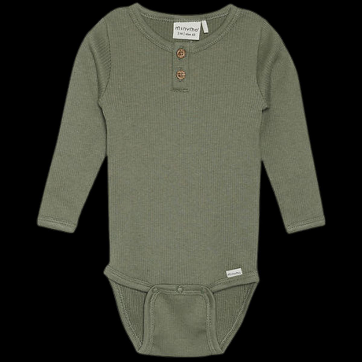 Minymo Body i Rib - Deep Lichen Green - 56