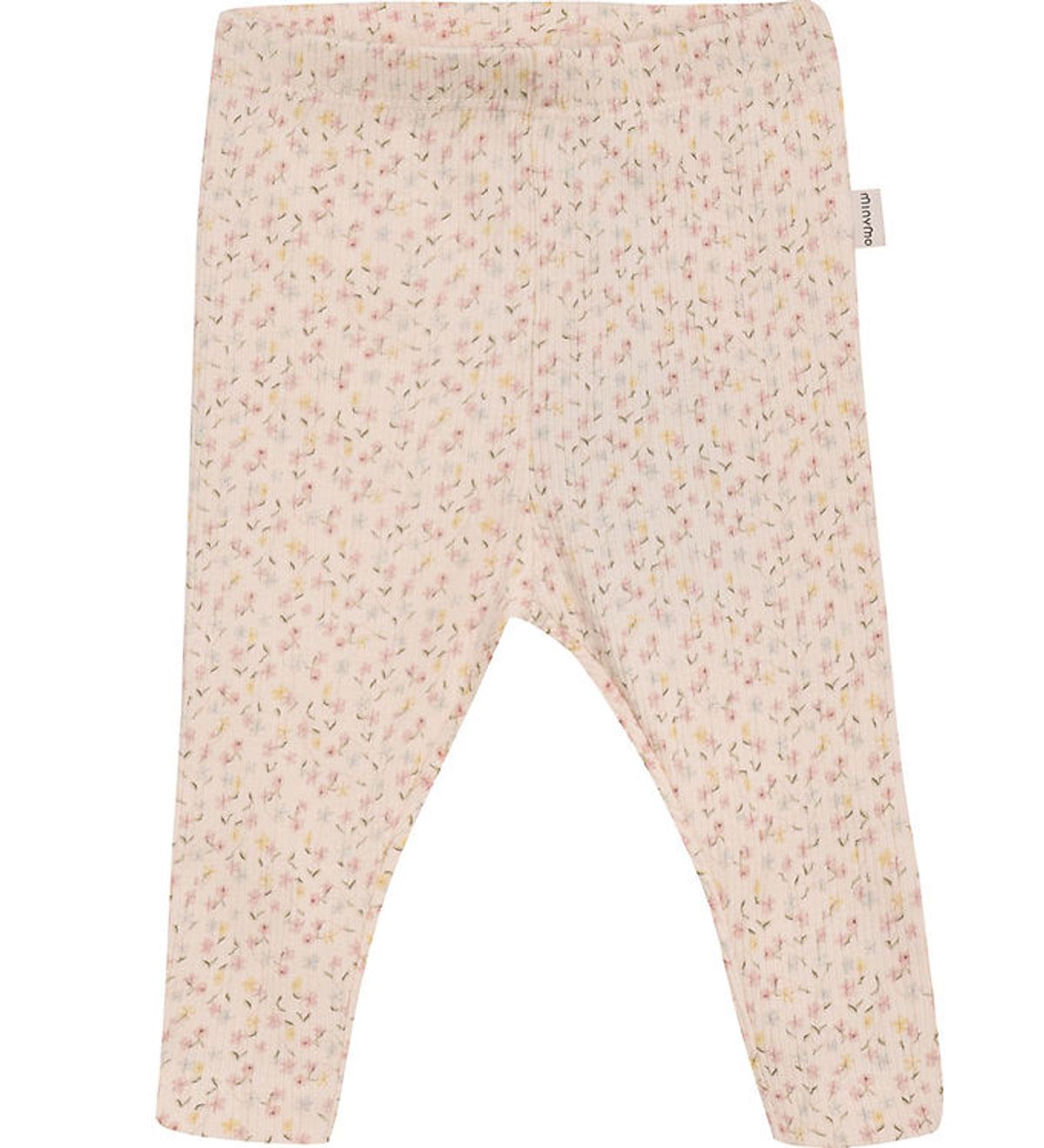 Minymo Leggings - AOP - Rib - Pink Champagne