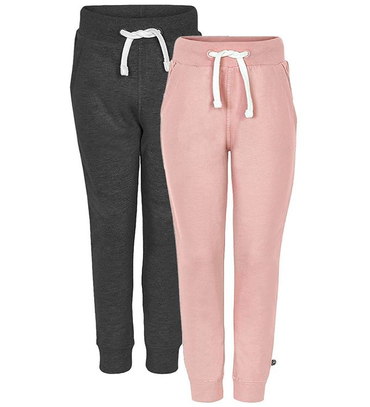 Minymo Sweatpants - 2-Pak - Rosa/Grå