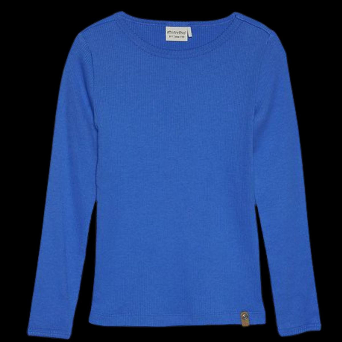 Minymo Top med lange ærmer i rib - Victoria Blue - 104