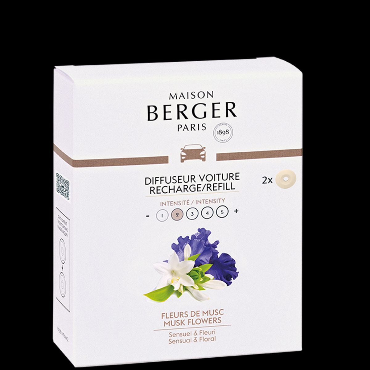 MUSK FLOWER REFILL - DUFTFRISKER TIL BIL - Refill Car Diffuser / duft til bil - Maison Berger Paris - StudioBuus