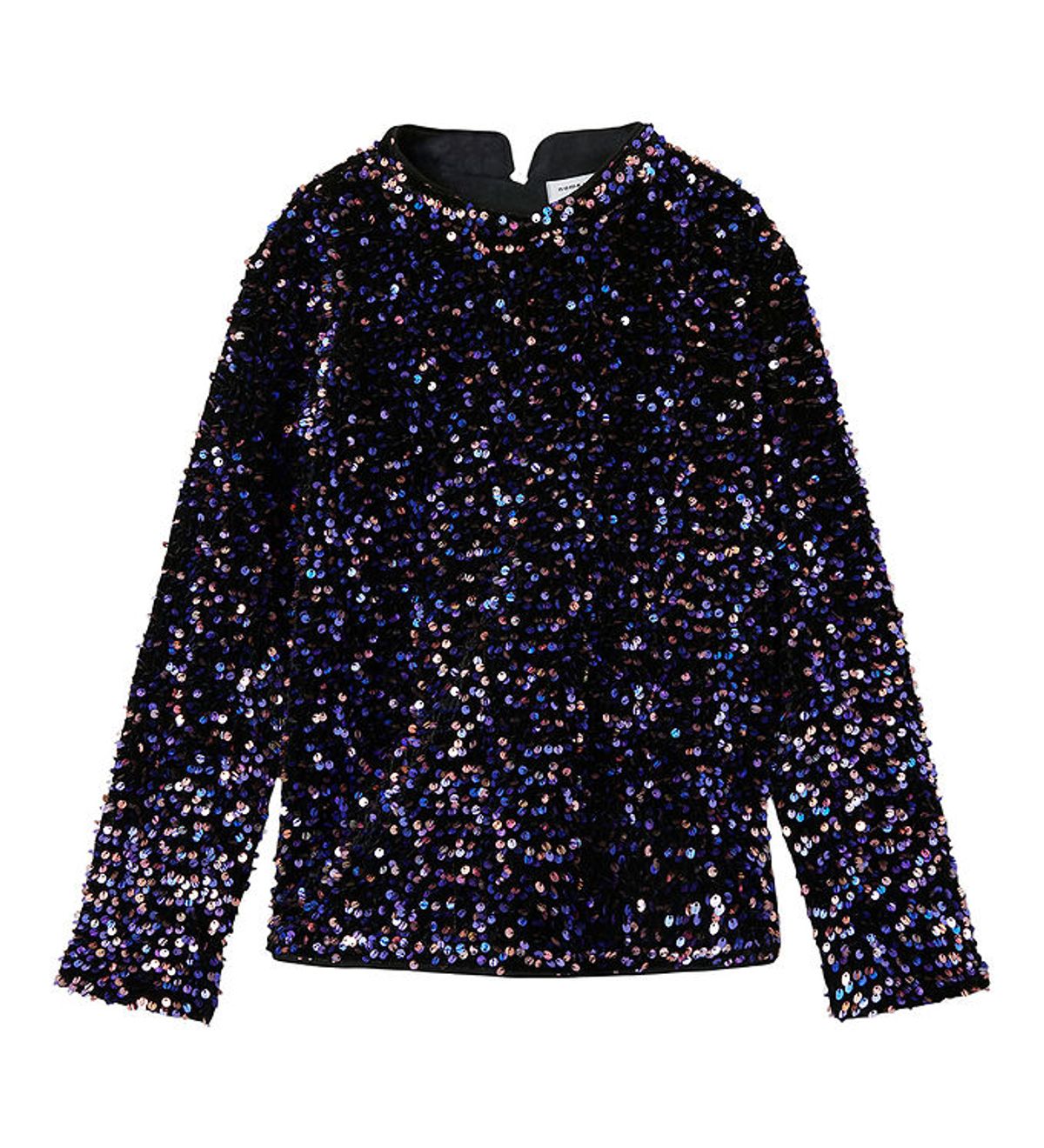 Name It Bluse - NkfRunica - Black/Purple Opulence m. Palietter