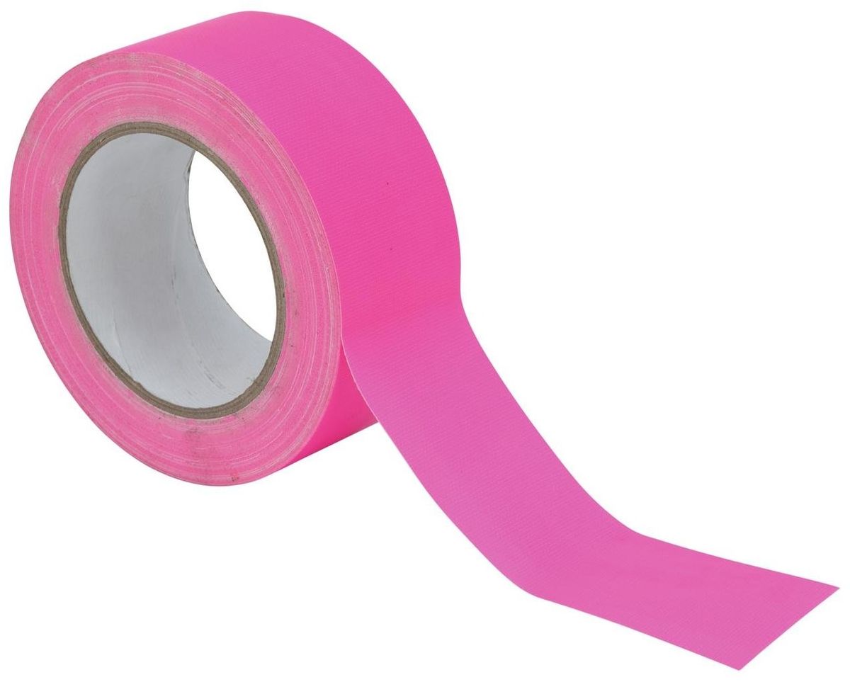 Neon Glow Gaffatape 50mm x 25m - Flere farver Pink