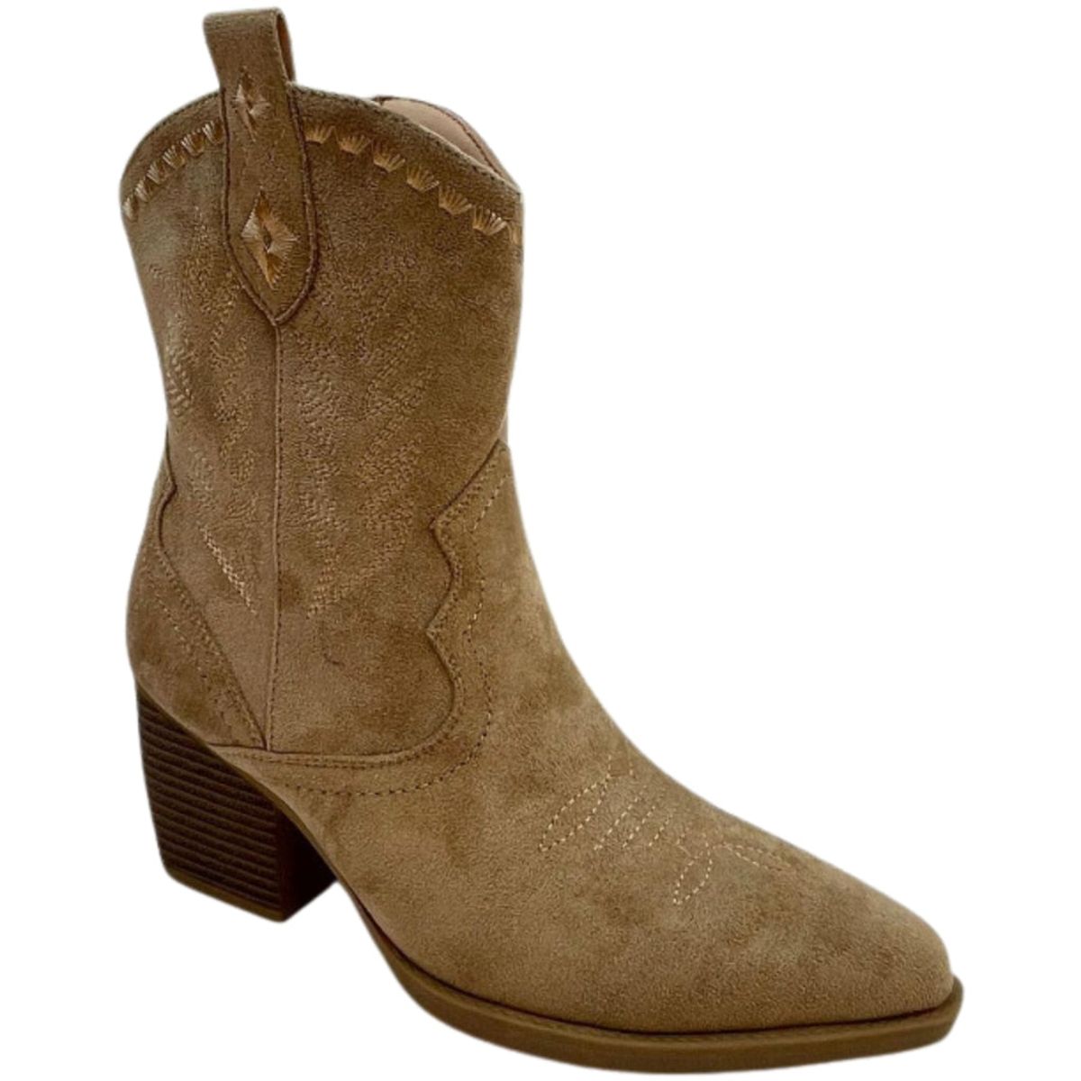 Noelle dame cowboystøvler 2484 - Taupe