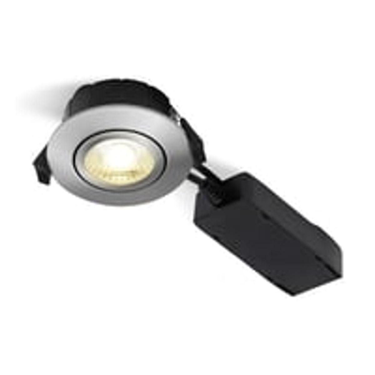 Nordtronic Low Profile ECO, LED indbygningsspot, 6W, 440lm, CRI>90, 3000K, brstet aluminium