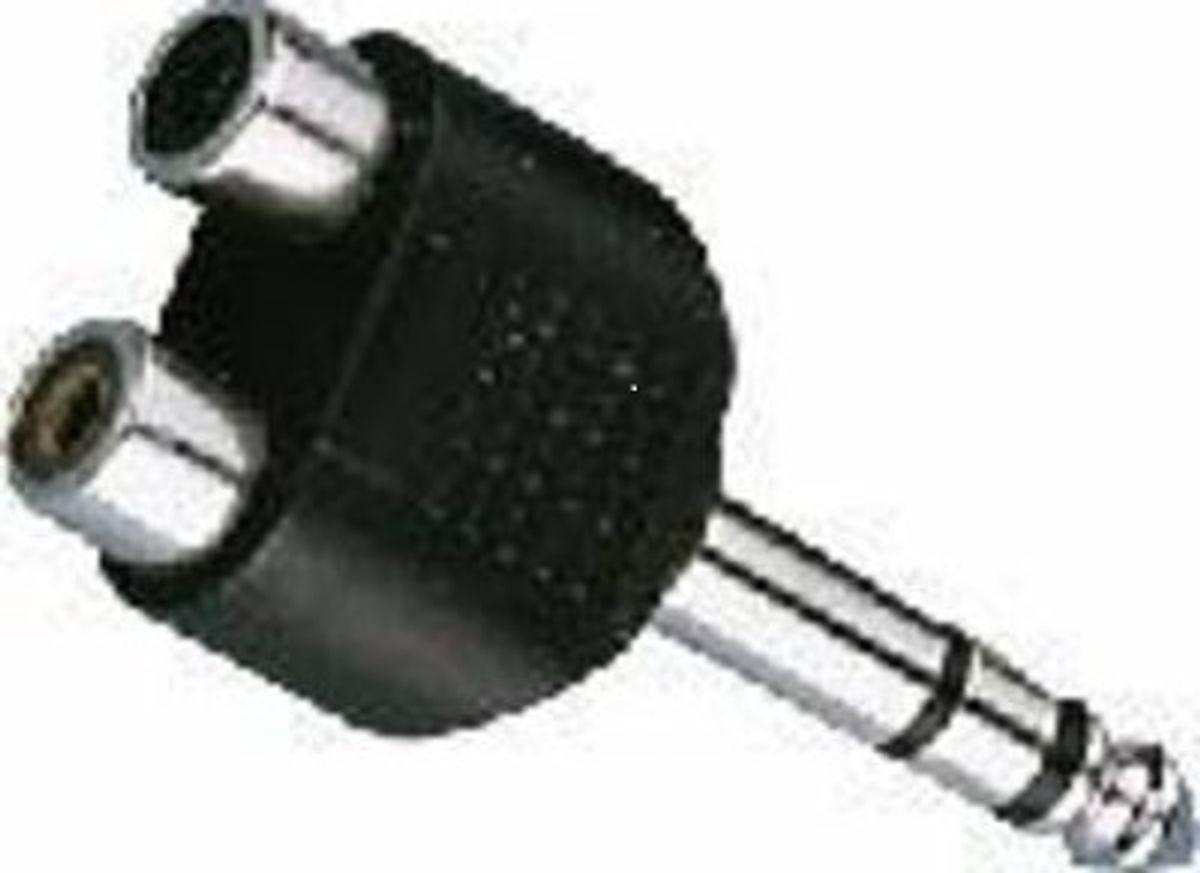 NTA-178 1 x 6.3mm Jack stereo Han til 2 x RCA Hun - Y Kobling