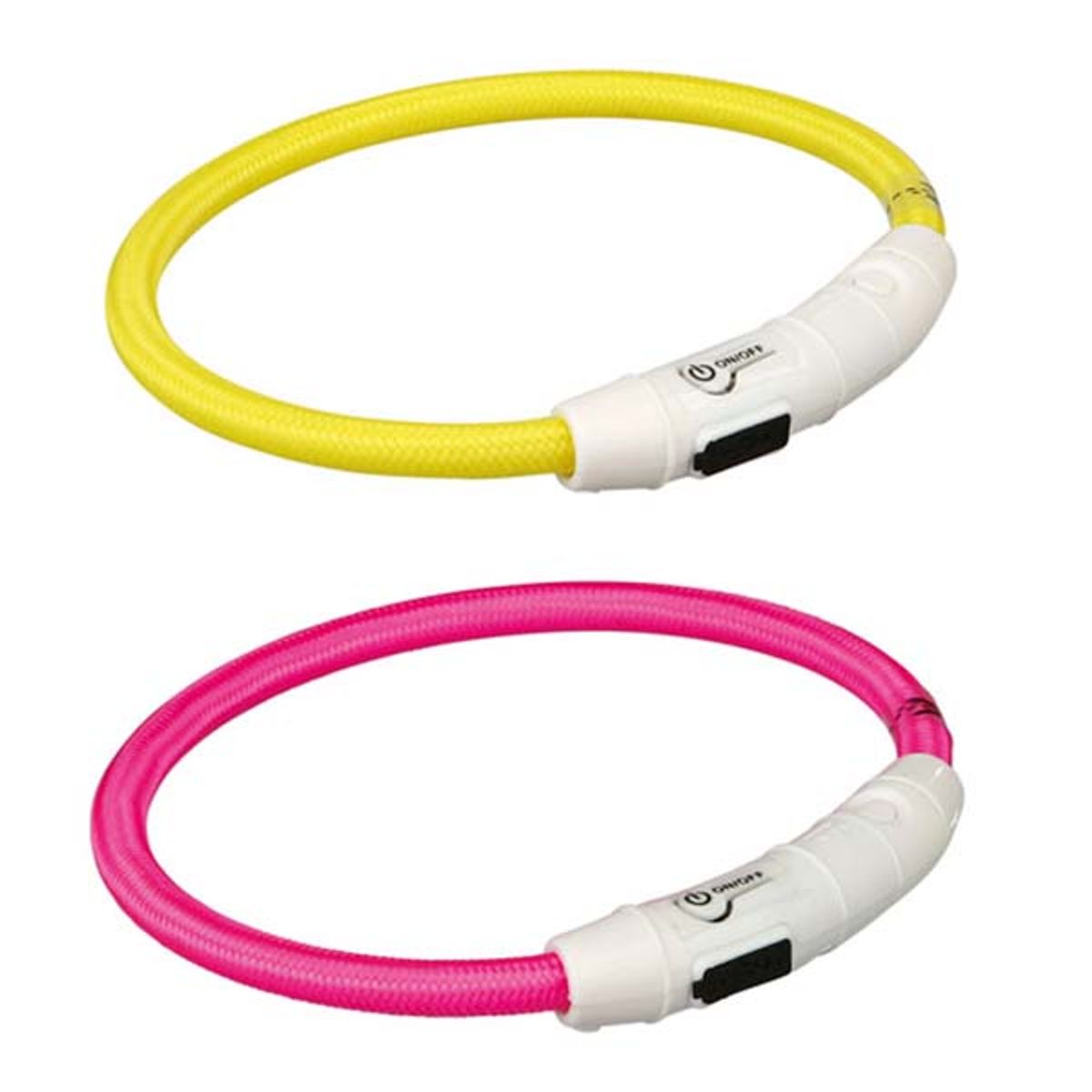 Nylon Lyshalsbånd med USB-Pink-L/XL