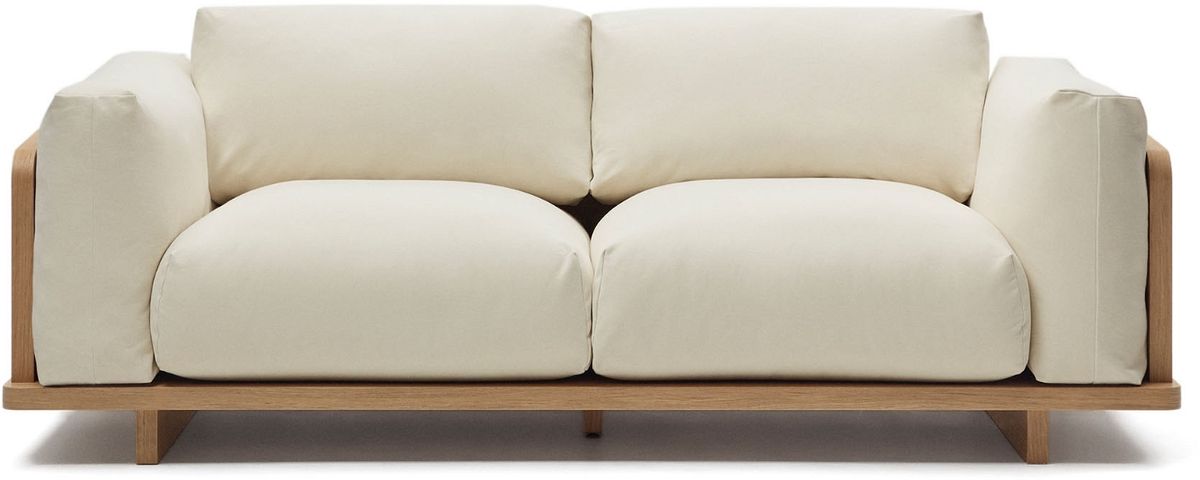 Oaq, 3-personers sofa, beige, H64,7x225x100 cm