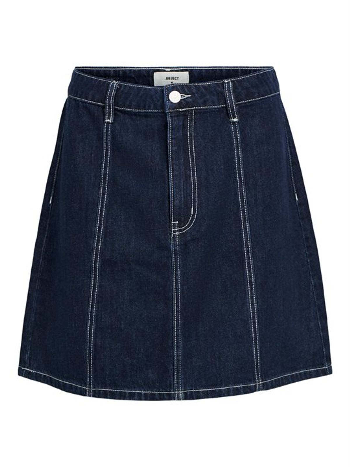 Object - Lea Gemme Mw Denim Skirt - Mørkeblå