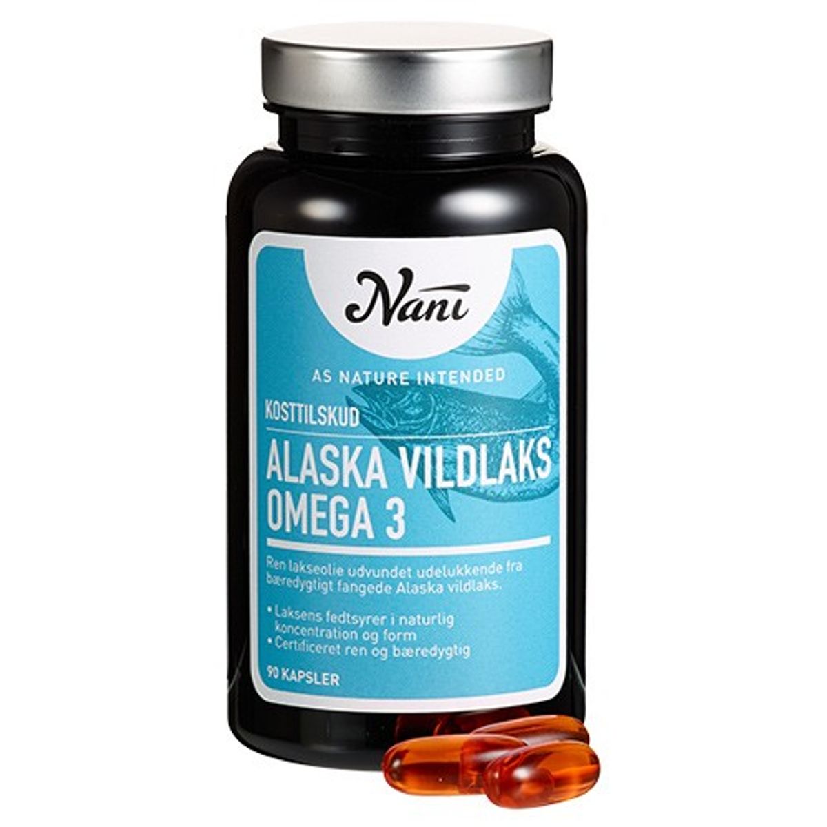 Omega 3 alaska vildlaks food state - 90 kapsler - Nani