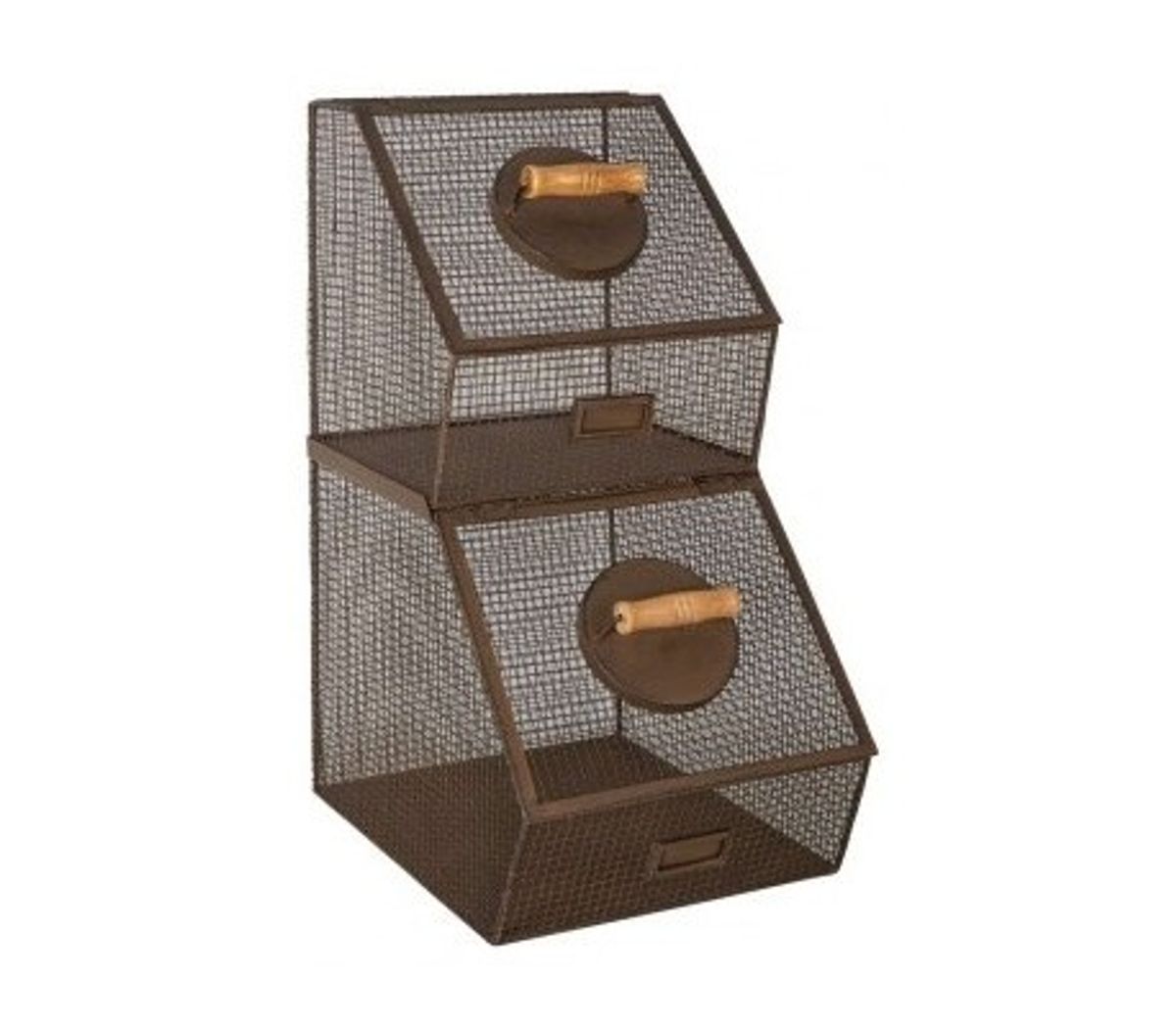 Opbevaringsbokse i metal H50 cm - Antik rust