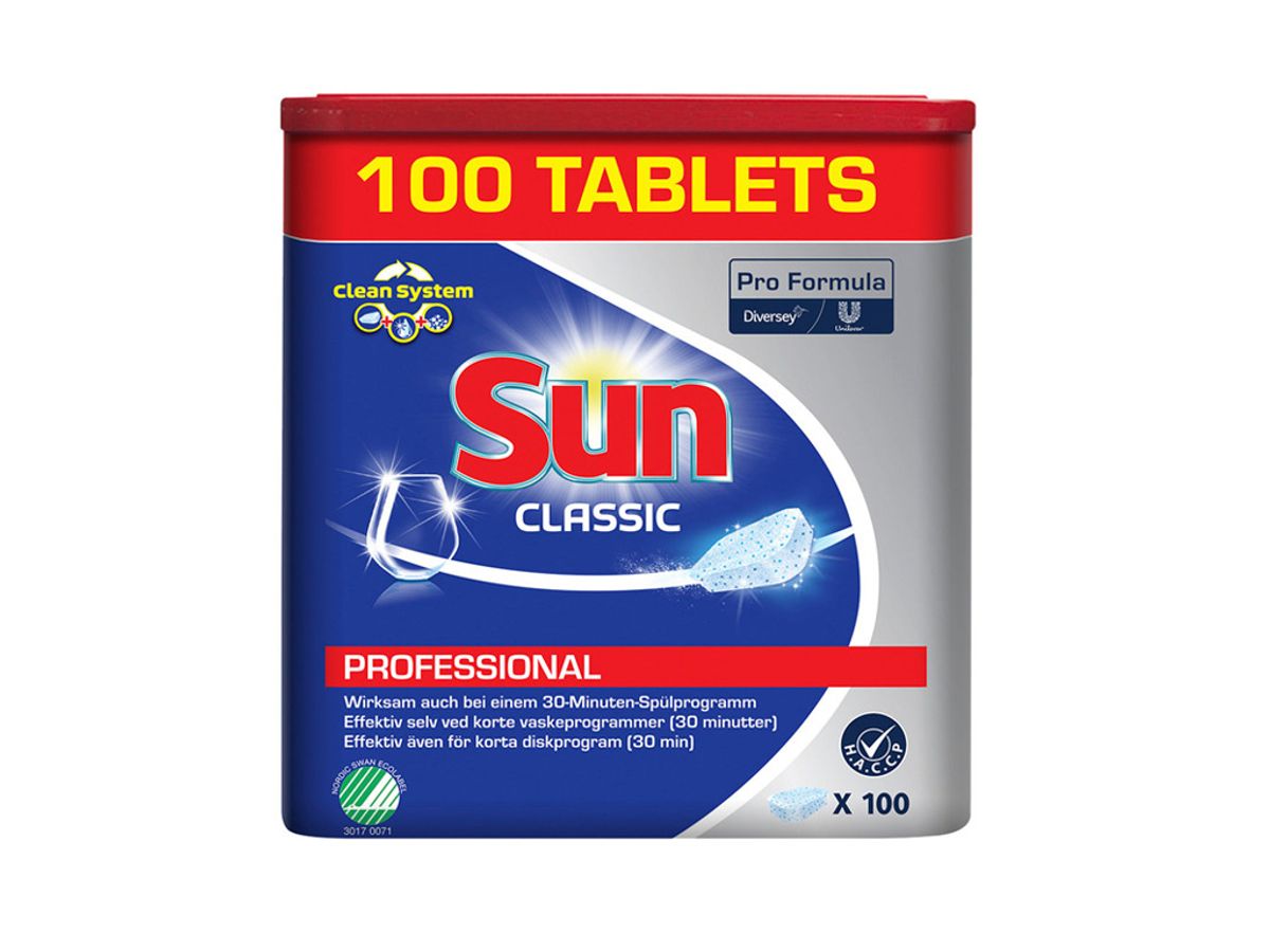 Opvasketabs Sun Prof 100 stk